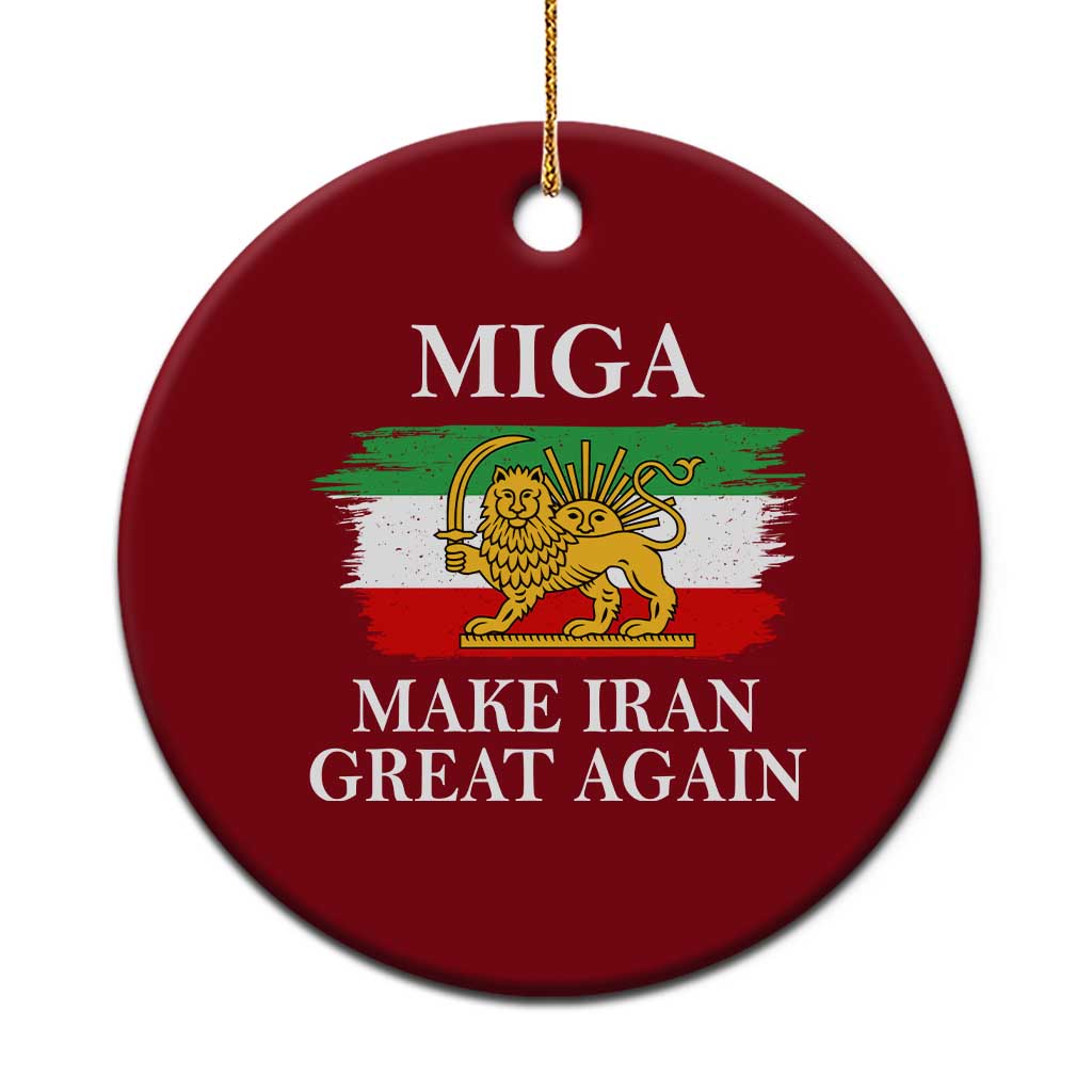 Make Iran Great Again Patriotic MIGA Ceramic Ornament Lion and Sun Flag Iranian Revolution