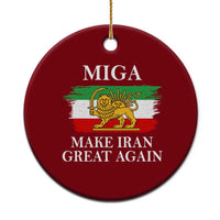 Make Iran Great Again Patriotic MIGA Ceramic Ornament Lion and Sun Flag Iranian Revolution