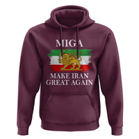 Make Iran Great Again Patriotic MIGA Hoodie Lion and Sun Flag Iranian Revolution