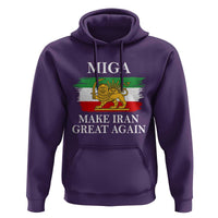 Make Iran Great Again Patriotic MIGA Hoodie Lion and Sun Flag Iranian Revolution