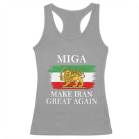 Make Iran Great Again Patriotic MIGA Racerback Tank Top Lion and Sun Flag Iranian Revolution