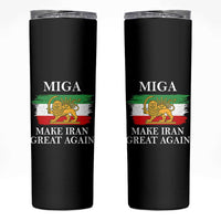 Make Iran Great Again Patriotic MIGA Skinny Tumbler Lion and Sun Flag Iranian Revolution