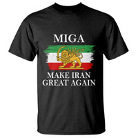 Make Iran Great Again Patriotic MIGA T Shirt Lion and Sun Flag Iranian Revolution