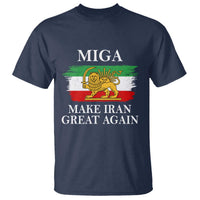 Make Iran Great Again Patriotic MIGA T Shirt Lion and Sun Flag Iranian Revolution