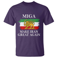 Make Iran Great Again Patriotic MIGA T Shirt Lion and Sun Flag Iranian Revolution