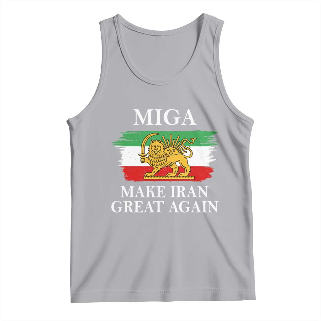 Make Iran Great Again Patriotic MIGA Tank Top Lion and Sun Flag Iranian Revolution