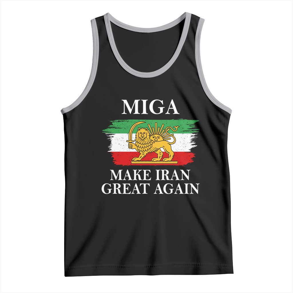Make Iran Great Again Patriotic MIGA Tank Top Lion and Sun Flag Iranian Revolution
