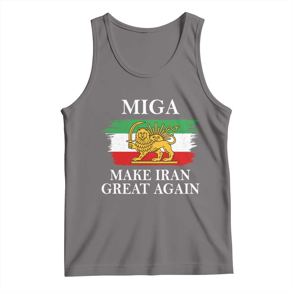 Make Iran Great Again Patriotic MIGA Tank Top Lion and Sun Flag Iranian Revolution