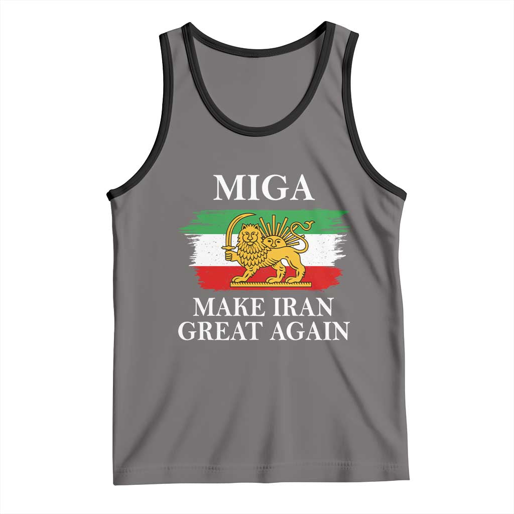Make Iran Great Again Patriotic MIGA Tank Top Lion and Sun Flag Iranian Revolution