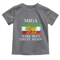 Make Iran Great Again Patriotic MIGA Toddler T Shirt Lion and Sun Flag Iranian Revolution