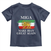 Make Iran Great Again Patriotic MIGA Toddler T Shirt Lion and Sun Flag Iranian Revolution