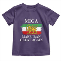 Make Iran Great Again Patriotic MIGA Toddler T Shirt Lion and Sun Flag Iranian Revolution