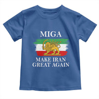 Make Iran Great Again Patriotic MIGA Toddler T Shirt Lion and Sun Flag Iranian Revolution