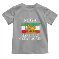 Make Iran Great Again Patriotic MIGA Toddler T Shirt Lion and Sun Flag Iranian Revolution