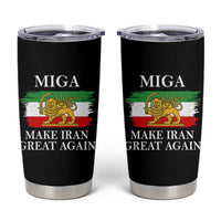 Make Iran Great Again Patriotic MIGA Tumbler Cup Lion and Sun Flag Iranian Revolution