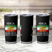 Make Iran Great Again Patriotic MIGA Tumbler Cup Lion and Sun Flag Iranian Revolution