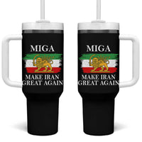 Make Iran Great Again Patriotic MIGA Tumbler With Handle Lion and Sun Flag Iranian Revolution