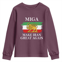 Make Iran Great Again Patriotic MIGA Youth Sweatshirt Lion and Sun Flag Iranian Revolution
