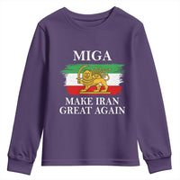 Make Iran Great Again Patriotic MIGA Youth Sweatshirt Lion and Sun Flag Iranian Revolution