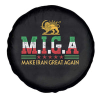 Make Iran Great Again Patriotic MIGA Spare Tire Cover Lion and Sun Persian Flag Freedom Iranian Revolution