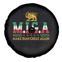 Make Iran Great Again Patriotic MIGA Spare Tire Cover Lion and Sun Persian Flag Freedom Iranian Revolution