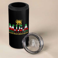 Make Iran Great Again Patriotic MIGA 4 in 1 Can Cooler Tumbler Lion and Sun Persian Flag Freedom Iranian Revolution