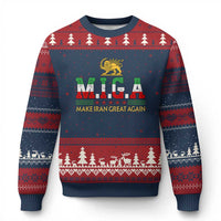 Make Iran Great Again Patriotic MIGA Ugly Christmas Sweater Lion and Sun Persian Flag Freedom Iranian Revolution