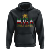 Make Iran Great Again Patriotic MIGA Hoodie Lion and Sun Persian Flag Freedom Iranian Revolution