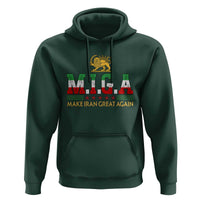 Make Iran Great Again Patriotic MIGA Hoodie Lion and Sun Persian Flag Freedom Iranian Revolution