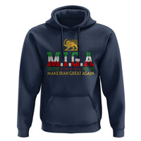 Make Iran Great Again Patriotic MIGA Hoodie Lion and Sun Persian Flag Freedom Iranian Revolution