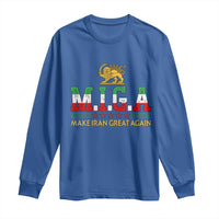 Make Iran Great Again Patriotic MIGA Long Sleeve Shirt Lion and Sun Persian Flag Freedom Iranian Revolution