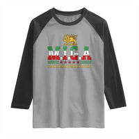 Make Iran Great Again Patriotic MIGA Raglan Shirt Lion and Sun Persian Flag Freedom Iranian Revolution