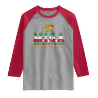 Make Iran Great Again Patriotic MIGA Raglan Shirt Lion and Sun Persian Flag Freedom Iranian Revolution