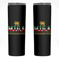 Make Iran Great Again Patriotic MIGA Skinny Tumbler Lion and Sun Persian Flag Freedom Iranian Revolution