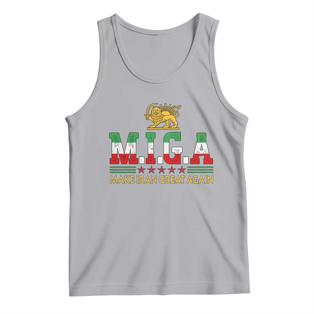 Make Iran Great Again Patriotic MIGA Tank Top Lion and Sun Persian Flag Freedom Iranian Revolution