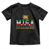 Make Iran Great Again Patriotic MIGA Toddler T Shirt Lion and Sun Persian Flag Freedom Iranian Revolution