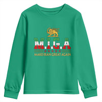 Make Iran Great Again Patriotic MIGA Youth Sweatshirt Lion and Sun Persian Flag Freedom Iranian Revolution