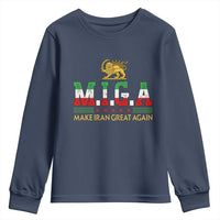 Make Iran Great Again Patriotic MIGA Youth Sweatshirt Lion and Sun Persian Flag Freedom Iranian Revolution