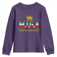 Make Iran Great Again Patriotic MIGA Youth Sweatshirt Lion and Sun Persian Flag Freedom Iranian Revolution