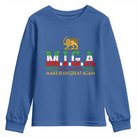 Make Iran Great Again Patriotic MIGA Youth Sweatshirt Lion and Sun Persian Flag Freedom Iranian Revolution