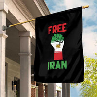 Free Iran Raised Fist Garden Flag Persian Flag Lion and Sun Emblem Iranian Revolution