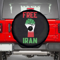 Free Iran Raised Fist Spare Tire Cover Persian Flag Lion and Sun Emblem Iranian Revolution