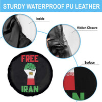 Free Iran Raised Fist Spare Tire Cover Persian Flag Lion and Sun Emblem Iranian Revolution