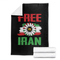 Free Iran Sunflower Throw Blanket Persian Flag Lion and Su Iranian Revolution Freedom Supporters
