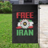 Free Iran Sunflower Garden Flag Persian Flag Lion and Su Iranian Revolution Freedom Supporters