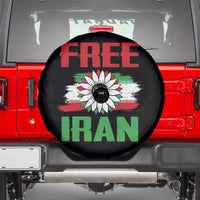 Free Iran Sunflower Spare Tire Cover Persian Flag Lion and Su Iranian Revolution Freedom Supporters