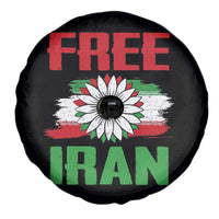Free Iran Sunflower Spare Tire Cover Persian Flag Lion and Su Iranian Revolution Freedom Supporters