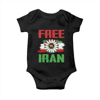 Free Iran Sunflower Baby Onesie Persian Flag Lion and Su Iranian Revolution Freedom Supporters