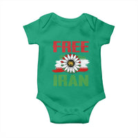 Free Iran Sunflower Baby Onesie Persian Flag Lion and Su Iranian Revolution Freedom Supporters