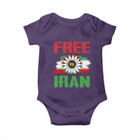 Free Iran Sunflower Baby Onesie Persian Flag Lion and Su Iranian Revolution Freedom Supporters